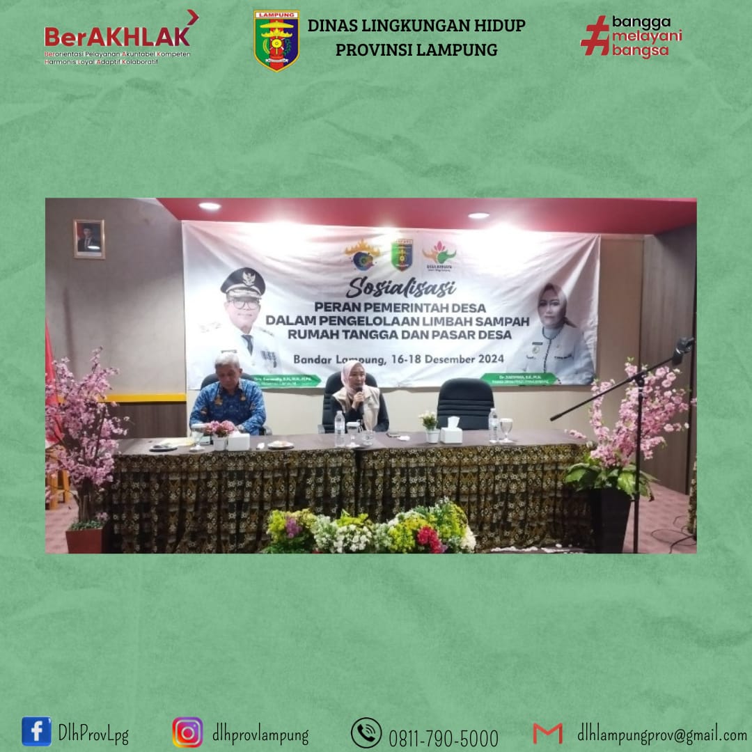 Kabid Tata Lingkungan menjadi Narasumber pada acara Sosialisasi Peran Pemerintah Desa