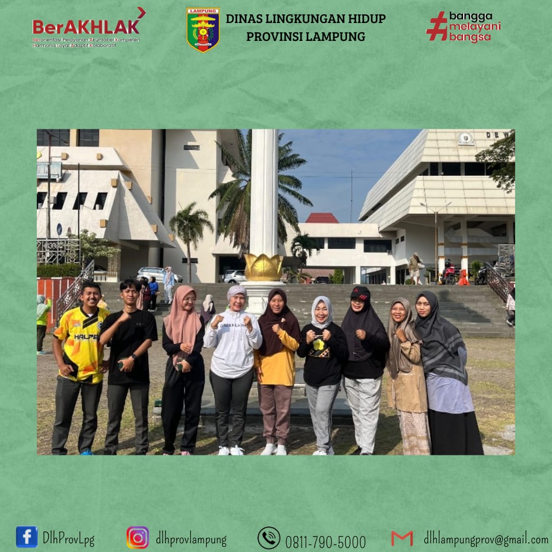 Dinas Lingkungan Hidup Provinsi Lampung mengikuti Senam Bersama